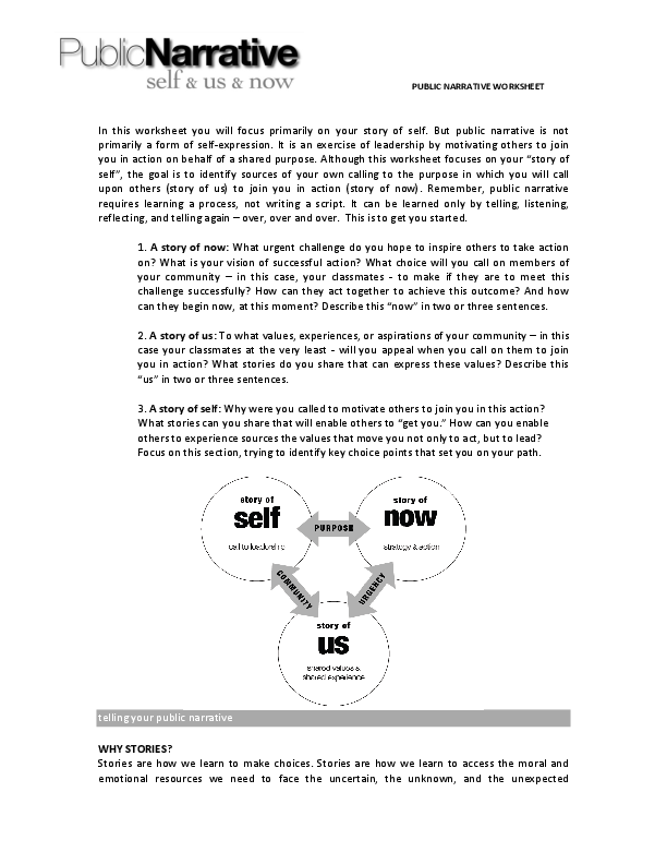 Public Narrative Worksheet